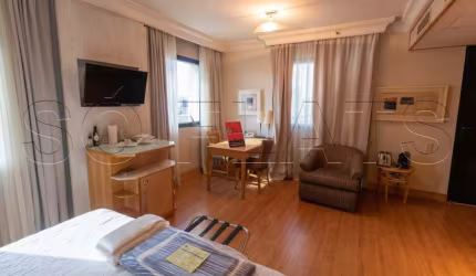 Flat Tryp Higienópolis próximo ao Mackenzie para locação.