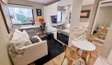 Flat Transamérica Jardins disponível para venda com 28m², 01 dorm  e 01 vaga de garagem