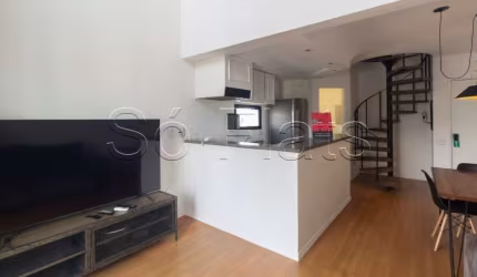 Tríplex no Place Vendome 78m² 2 dorms prox. da Av. Ibirapuera disponível locação
