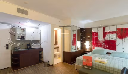 Studio no Melia Ibirapuera com 33m² disponível locação na Avenida Ibirapuera