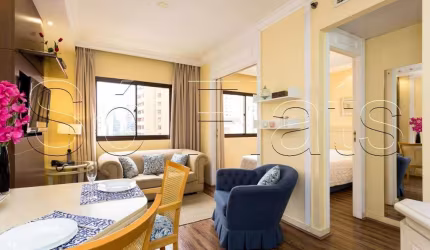 Apto no The World 30m², 1 dormitório e 1 vaga disponível locação na Vila Olímpia.