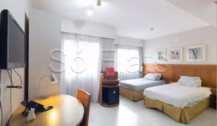 Flat disponível para locação Slaviero Moema com 26m², 1 dormitório e 1 vaga de garagem.
