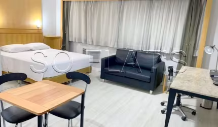 Flat no Transamérica Faria Lima disponível para locação próximo da Av. Faria Lima e Cidade Jardim.