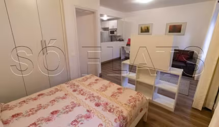 Flat New Citi com 32m² disponível para para locação mobiliado no Itaim próximo a Av. 9 de Julho.
