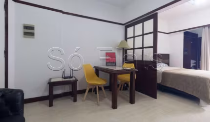 Flat na região central de SP com 32m² contendo 1 dormitório e 1 vaga disponível para locação.