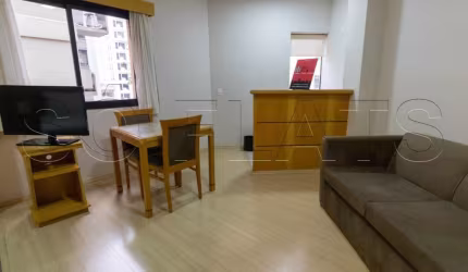 Flat no Jardim Paulista próximo a Avenida 9 de Julho e Shopping Pamplona disponível para locação.