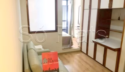 Flat Poeta Drummond com 1 dormitório e 1 vaga de garagem no jardim Paulista