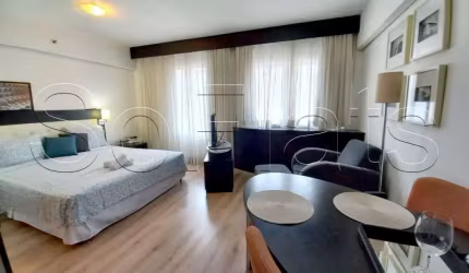 Flat nos Jardins mobiliado e disponível para locação 1 dormitório e 1 vaga