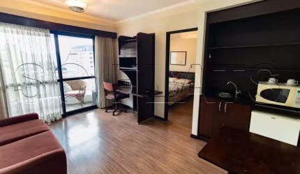 Flat The Palace com 36m² contendo 1 dormitório e 1 vaga em Moema disponível para locação.