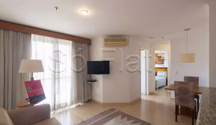 Flat Quality Alvorada de 2 dorms e 1 vaga disponível para locação na Vila Olímpia