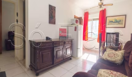Flat no São Paulo Suíte Service disponível para locação 40m², 1 dormitório e 1 vaga, sem burocracia.