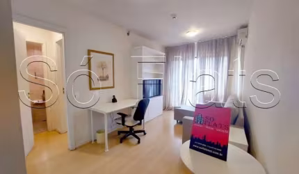 Flat no Grand Mercure Itaim com 1 dorm e 1 vaga de garagem disponível locação no Itaim Bibi
