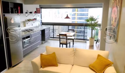 Na Vila Olímpia, Flat com 02 dorms, excelente localização