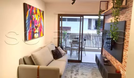 Flat disponível para locação na Vila Madalena contendo 69m², 2 dormitórios e 2 vagas.