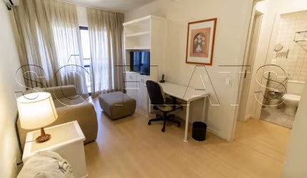Flat disponível para locação no Itaim Bibi, com fácil acesso as principais vias de São Paulo.