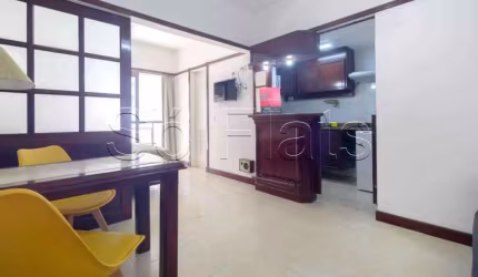 Flat na República 32m² 1 dormitório e 1 vaga disponível para locação.