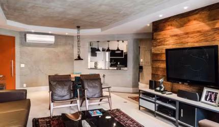 Flat alto padrão em Moema, Mobiliado e equipado, com 03 dorms. Ótimo empreendimento e localização