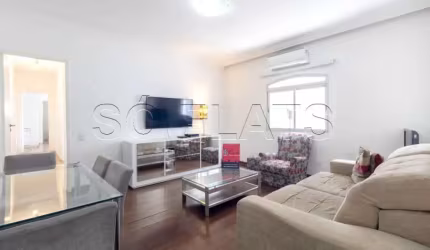 Flat lindo e mobiliado com 2 dorms e 1 vaga de garagem disponível para locação na região dos Jardins