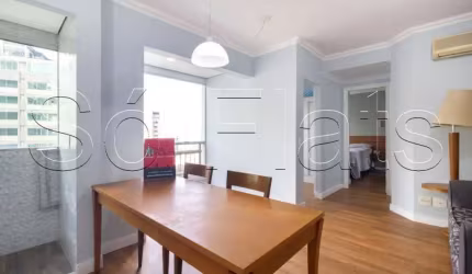 Flat disponível para locação nos Jardins, próximo a Avenida Paulista e Shopping Frei Caneca.