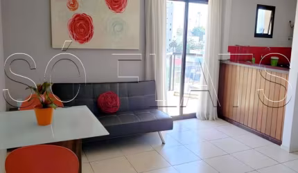 Flat disponível para locação no Space Valley contendo 48m², 1 dormitório e 1 vaga de garagem.