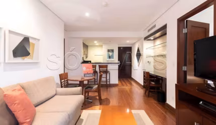 Lindo flat George V com 80m², 2 dormitório e 1 vaga de garagem disponível  no Itaim Bibi