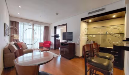 Studio George V Itaim com 60m² e 1 vaga disponível locação no Itaim Bibi prox. da Av. Nove de Julho