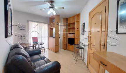 Flat Royal Ibirapuera Park com 40m², 1 dormitório e 1 vaga de garagem disponível para locação