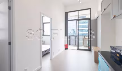 Flat disponível para locação em Moema contendo 34m², 1 dormitório e 1 vaga de garagem.