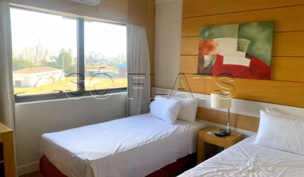 Apto no Nobile Hotels Congonhas contendo 29m², 1 dormitório e 1 vaga para locação no Campo Belo.