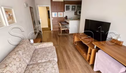 Flat em São Caetano contendo 37m² 1 dormitório e 1 vaga disponível para locação.