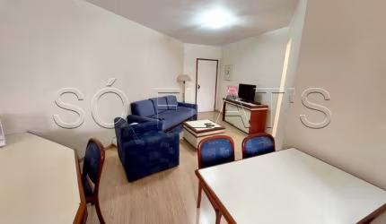 Apartamento com 45m² no Jardim Paulista totalmente mobiliado.