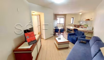 Apartamento com 45m² totalmente mobiliado à venda nos Jardins.