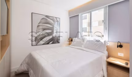 Apto estilo studio no You link Paulista para locação ao lado do Hospital Beneficência Portuguesa.