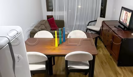 Apto no Saint Moritz disponível para locação com 48m², 1 dormitório e 1 vaga de garagem.