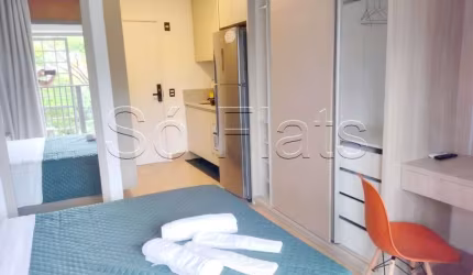Apto disponível para locação no Brooklin contendendo 25m² e 1 dormitório.