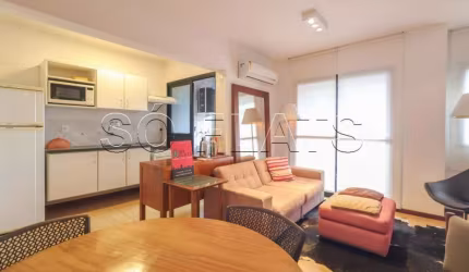 Flat com excelente localização disponível para venda com 42m², 01 dorm e 01 vaga