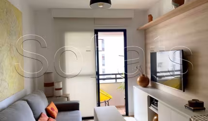Flat mobiliado disponível para venda com 54m², 2 dormitórios e 2 vagas de garagem