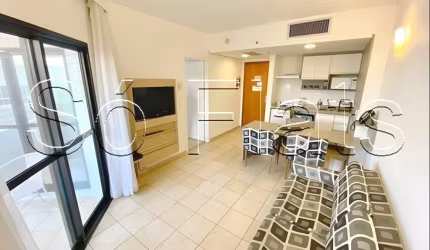 Apartamento em Santos disponível para locação com 47m², 01 dormitório e 01 vaga de garagem.