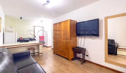 Flat no The Plaza com 50m² 1 dormitório 1 vaga de garagem disponível para locação nos Jardins.