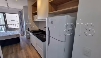 Flat disponível para locação na região Central de SP totalmente mobiliado contendo 25m² e 1 dorm.