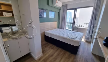 Flat disponível para locação na região Central de SP totalmente mobiliado contendo 25m² e 1 dorm.