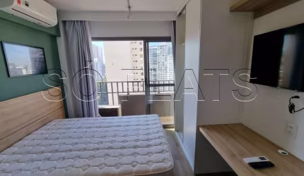Studio disponível para locação na região Central de SP totalmente mobiliado contendo 24m² e 1 dorm.