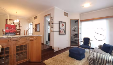 Flat estilo junção disponível para locação contendo 82m², 2 dorms e 2 vagas nos Jardins.
