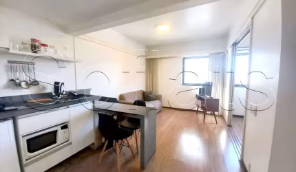 Flat no Le Premier contendo 28m², 1 dormitório e 1 vaga, disponível para locação no Jardim Paulista.