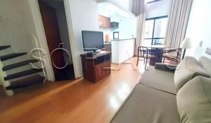 Flat próximo a Av. Ibirapuera, Av. Rubem Berta, Av. Indianópolis para locação.