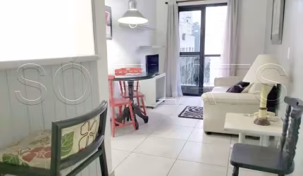Flat totalmente mobilado no Jardim Paulista para locação ao lado do Shopping Pamplona. Consulte-nos