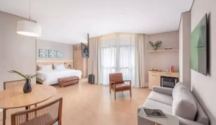 Address totalmente mobiliado - excelente flat para moradia
