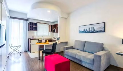 Flat mobiliado com 33m² a venda na Vila Olimpia.