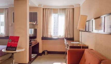 Flat Transamérica International Plaza disponível para venda com 40m², 02 dorms e 01 vaga de garagem