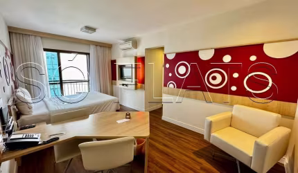 Mercure Sp Alamedas, Excelente flat à venda no Jardim Paulista, totalmente mobiliado e com serviços.
